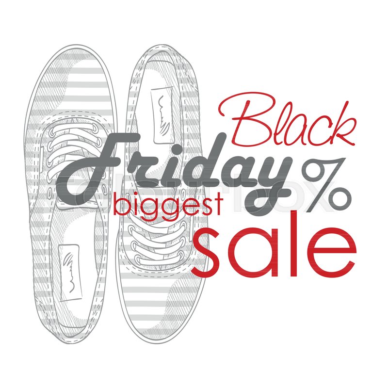 800x800 Vector Sticker, Black Friday Shoes Sale, Hand Drawn Womens - Sketch Black Friday