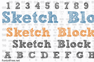 300x200 Sketch Block Font Download - Sketch Block