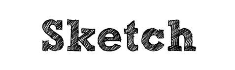 477x144 Sketch Block Pencil Free Fonts - Sketch Block