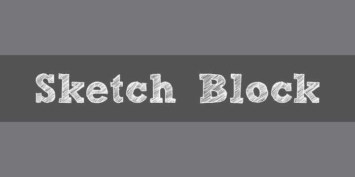 720x360 Sketch Block Font Zillion - Sketch Block