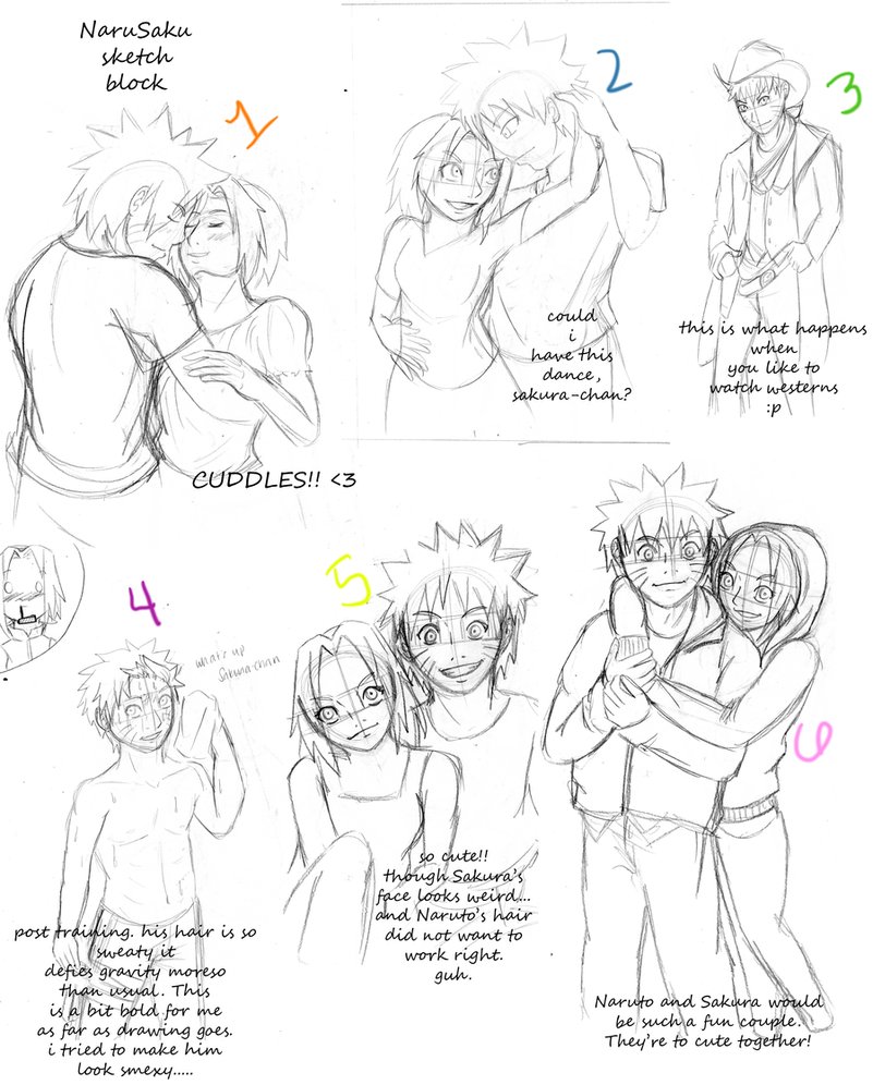 801x996 Narusaku Sketch Block By Smash Chan77 - Sketch Block Bold
