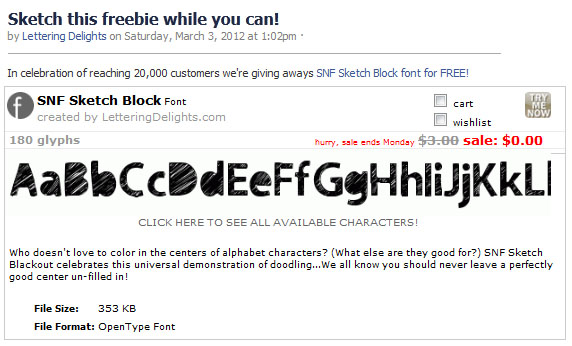 572x346 Under A Cherry Tree Ld 20k Freebie - Sketch Block Font