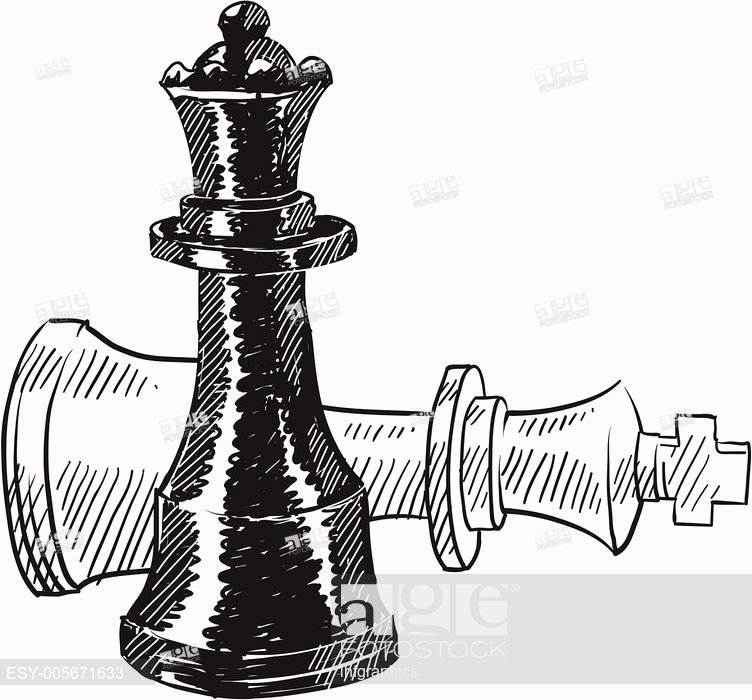 752x700 Chess Pieces Sketch, Stock Vector, Vector And Low Budget Royalty - Sketch Board Game