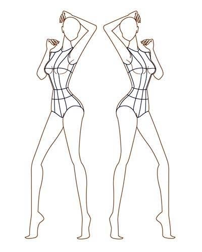 400x500 Body Outline Fashion Design Fashion Sketches - Sketch Body Outline