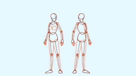 550x309 2 Easy Ways To Draw A Body - Sketch Body Outline