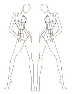 236x306 Full Body Outline - Sketch Body Outline