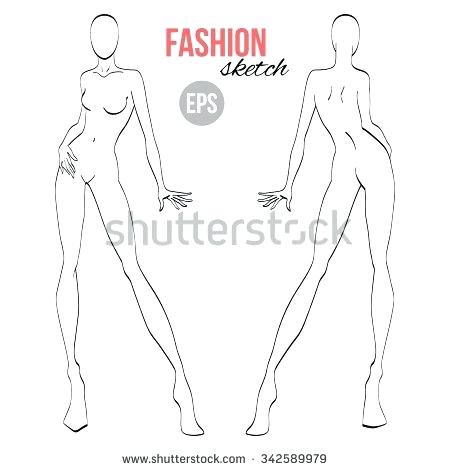 450x470 Download Figure Sketch Different Poses Template For Drawing - Sketch Body Outline