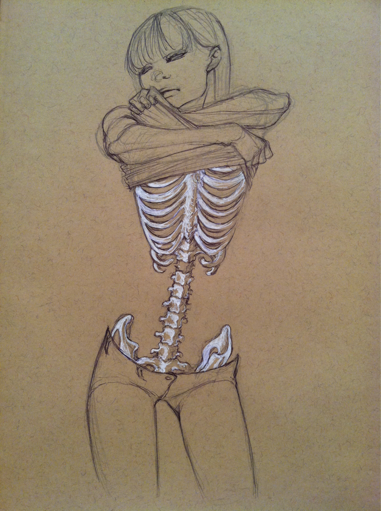 765x1024 Skin And Bones Sketch - Sketch Bones