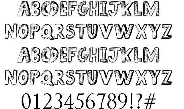 620x366 Sketch Book Font By Tattoowoo - Sketch Book Font