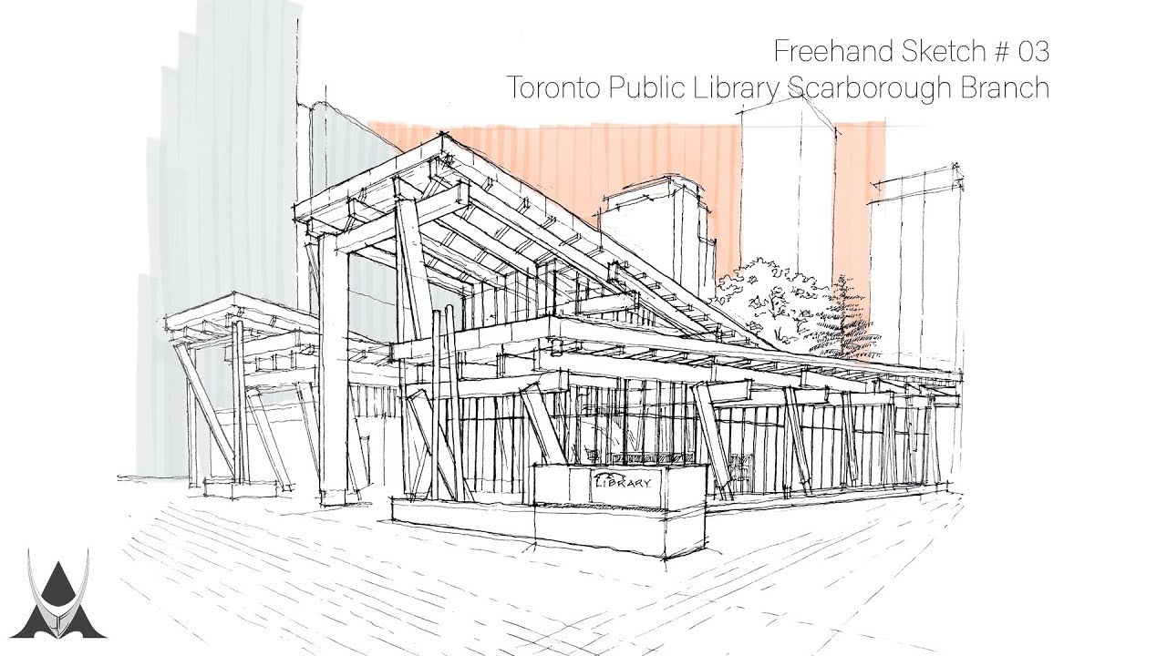 1280x720 Freehand Architectural Sketch - Sketch Branch