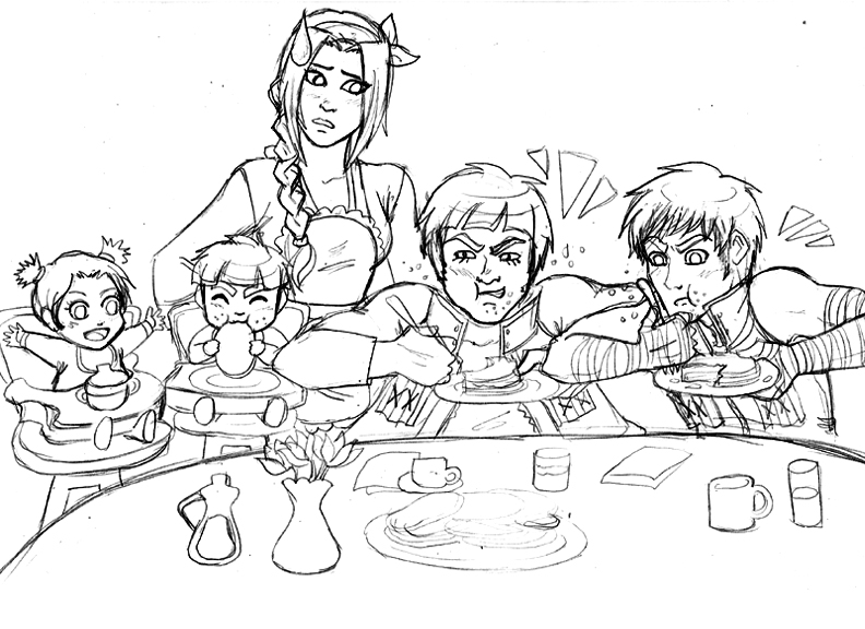 792x576 Ls Breakfast Sketch By Artbyamandalauren - Sketch Breakfast