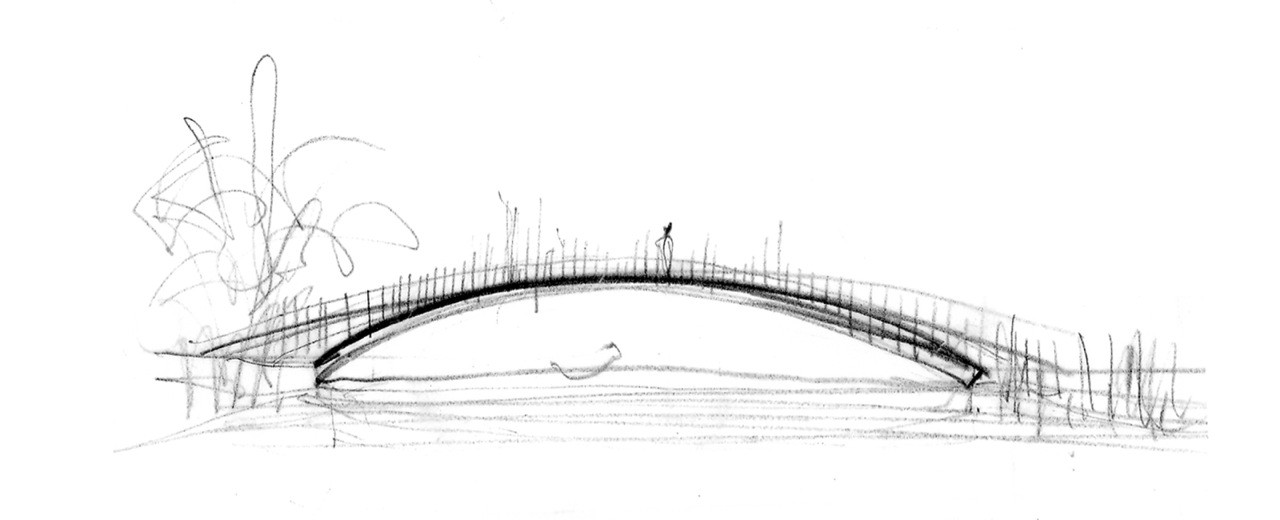 1280x520 Gallery Of Pedestrian Bridge Rivera Architects - Sketch Bridge
