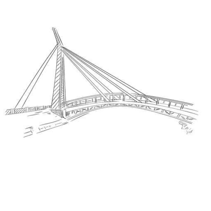 700x700 Sketch Bridge Wall Mural We Live To Change - Sketch Bridge