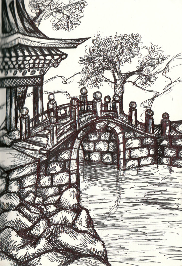 741x1079 Bridge Sketch By Sivvus - Sketch Bridge