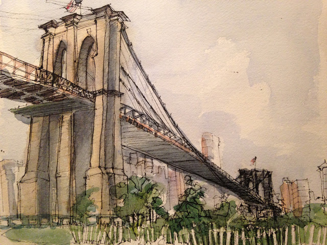 640x480 Olysketcher Brooklyn Bridge . . . - Sketch Brooklyn Bridge