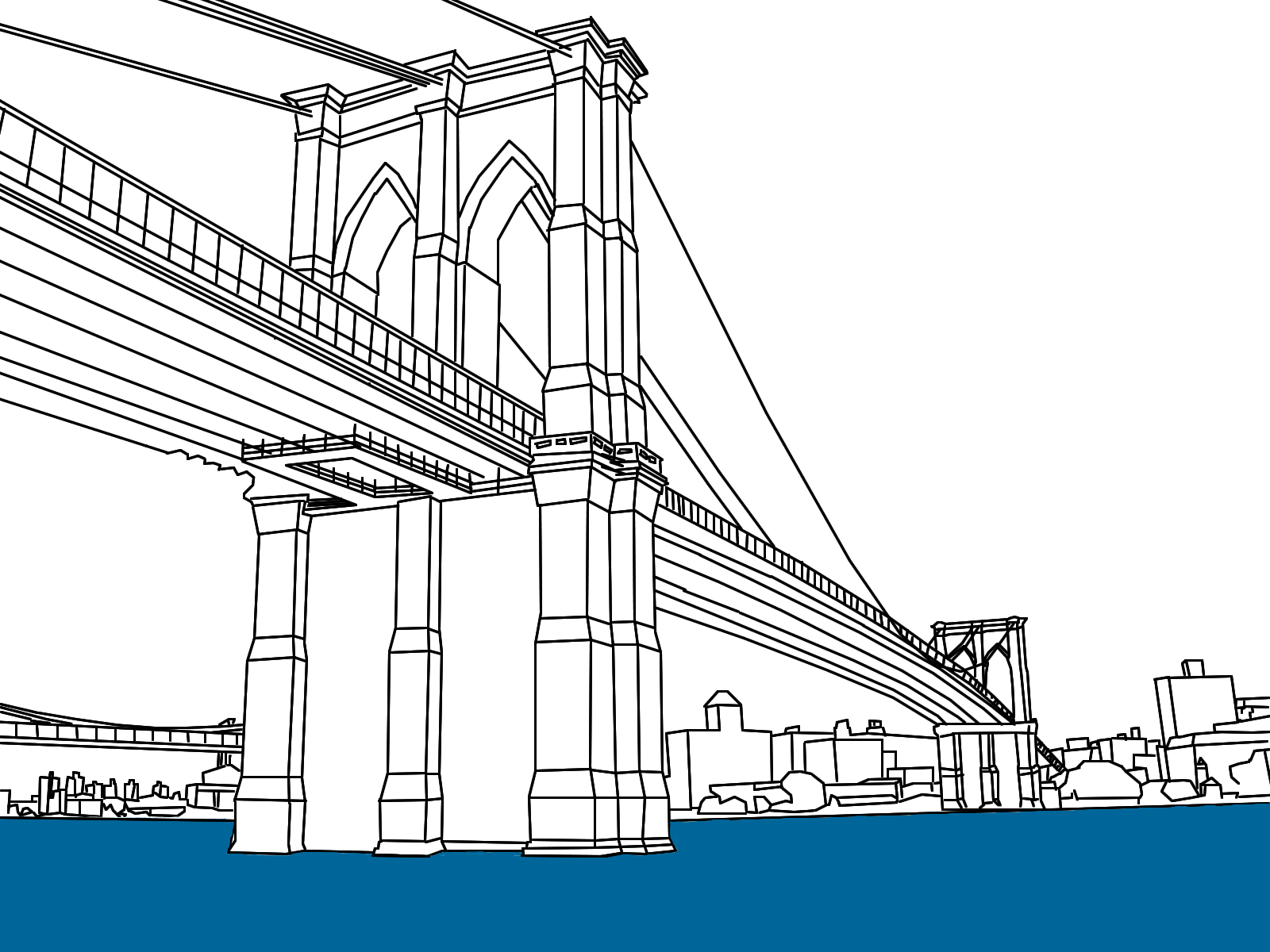 1600x1200 Brooklyn Bridge Drawing - Sketch Brooklyn Bridge
