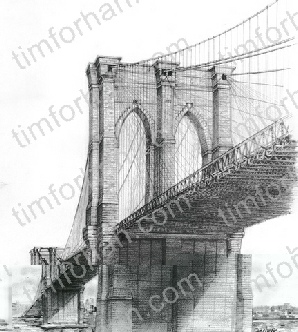 Sketch Brooklyn Bridge at PaintingValley.com | Explore collection of ...