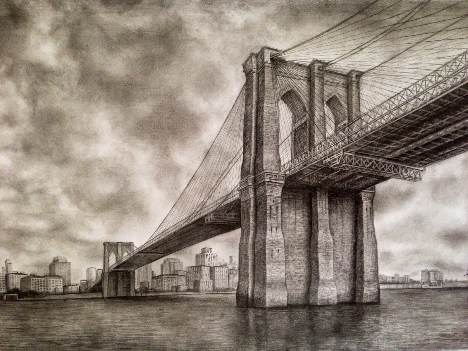 1600x1200 Brooklyn Bridge - Sketch Brooklyn Bridge