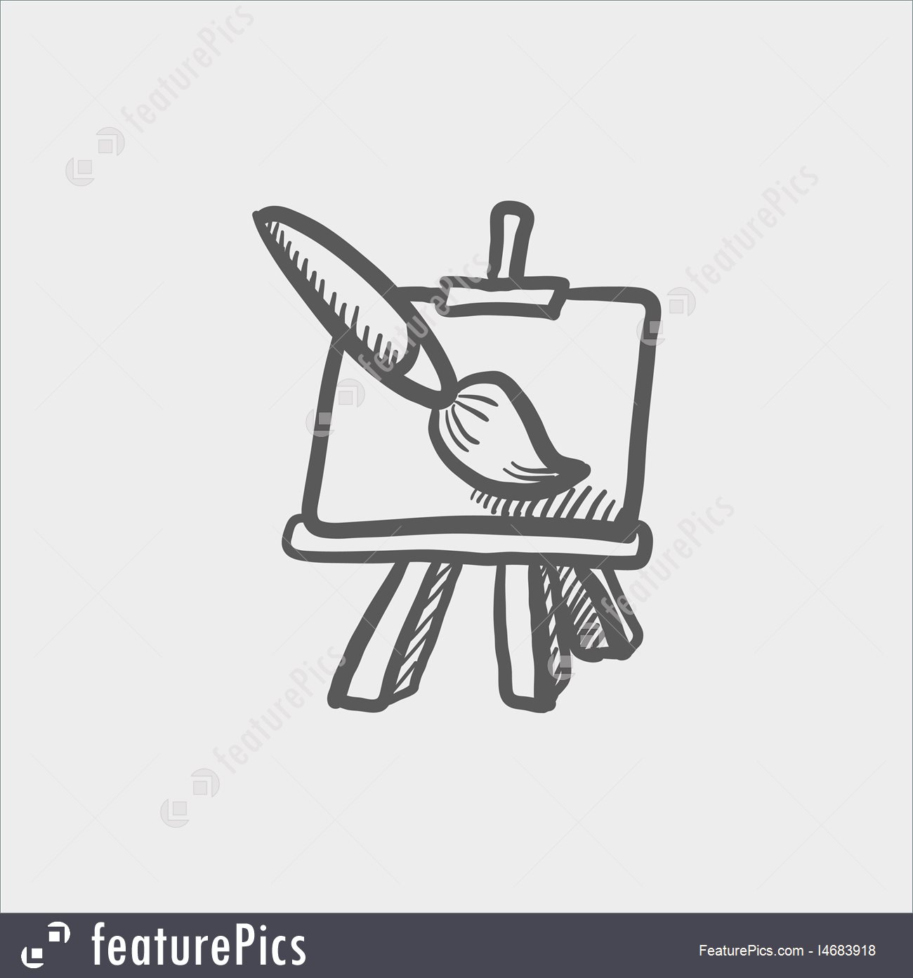 1300x1392 Chart And A Paint Brush Sketch Icon Stock Illustration I4683918 - Sketch Brush