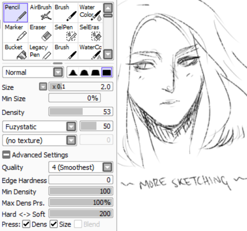495x462 Paint Tool Sai Pencil Brush Mac - Sketch Brush Sai