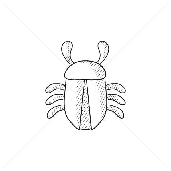 600x600 Computer Bug Sketch Icon. Vector Illustration Andrei Krauchuk - Sketch Bug
