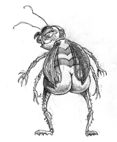 413x500 Big Ass Bug Sketch By Phoebus Chango - Sketch Bug