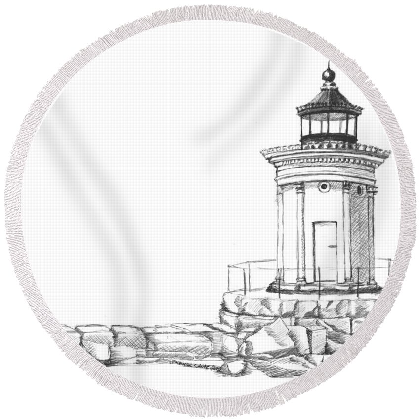 850x850 Bug Light Sketch Round Beach Towel For Sale By Dominic White - Sketch Bug