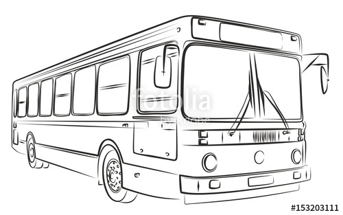 500x313 Sketch Of Bus. Stock Photo And Royalty Free Images On Fotolia - Sketch Bus