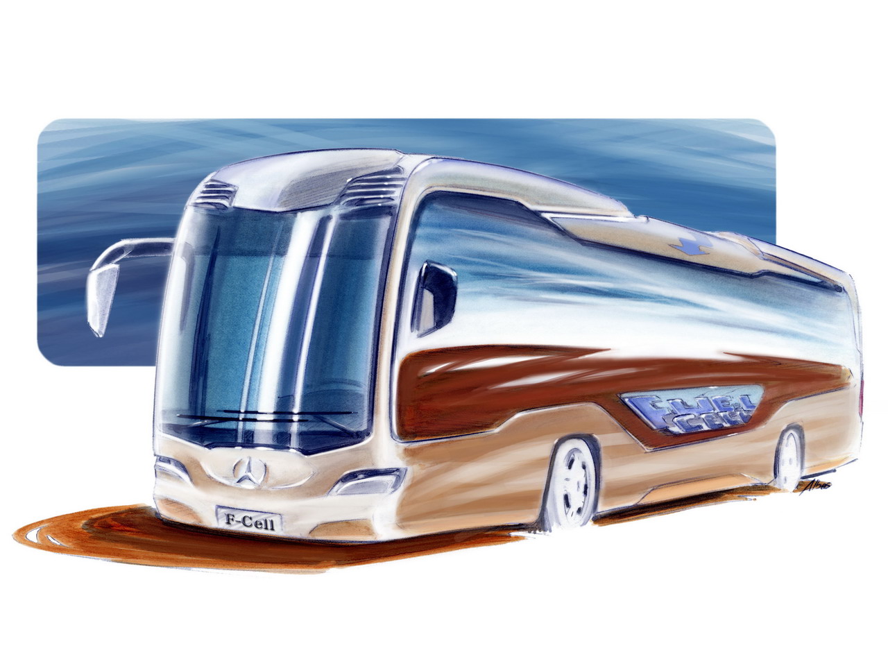 1280x960 Mercedes Benz Citaro Fuelcell Hybrid Bus Sketch Mercedes Benz - Sketch Bus