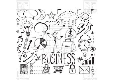 400x283 Hand Drawn Icons - Sketch Business