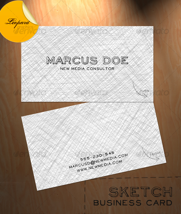 590x696 Sketch Business Card By Leopard Graphicriver - Sketch Business