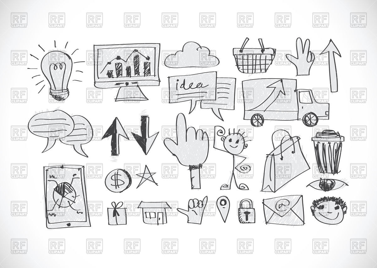 1200x853 Sketch Of Business Icons - Sketch Business