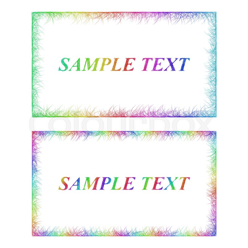800x800 Sketch Business Card Border Templates In Happy Rainbow Colors - Sketch Business Card Template