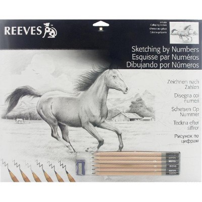 400x400 Reeves Sketch By Numbers, Galloping Horses Image, Arts And - Sketch By Numbers