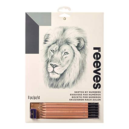 425x425 Reeves Sketch By Numbers Medium, Lion Arts, Crafts - Sketch By Numbers
