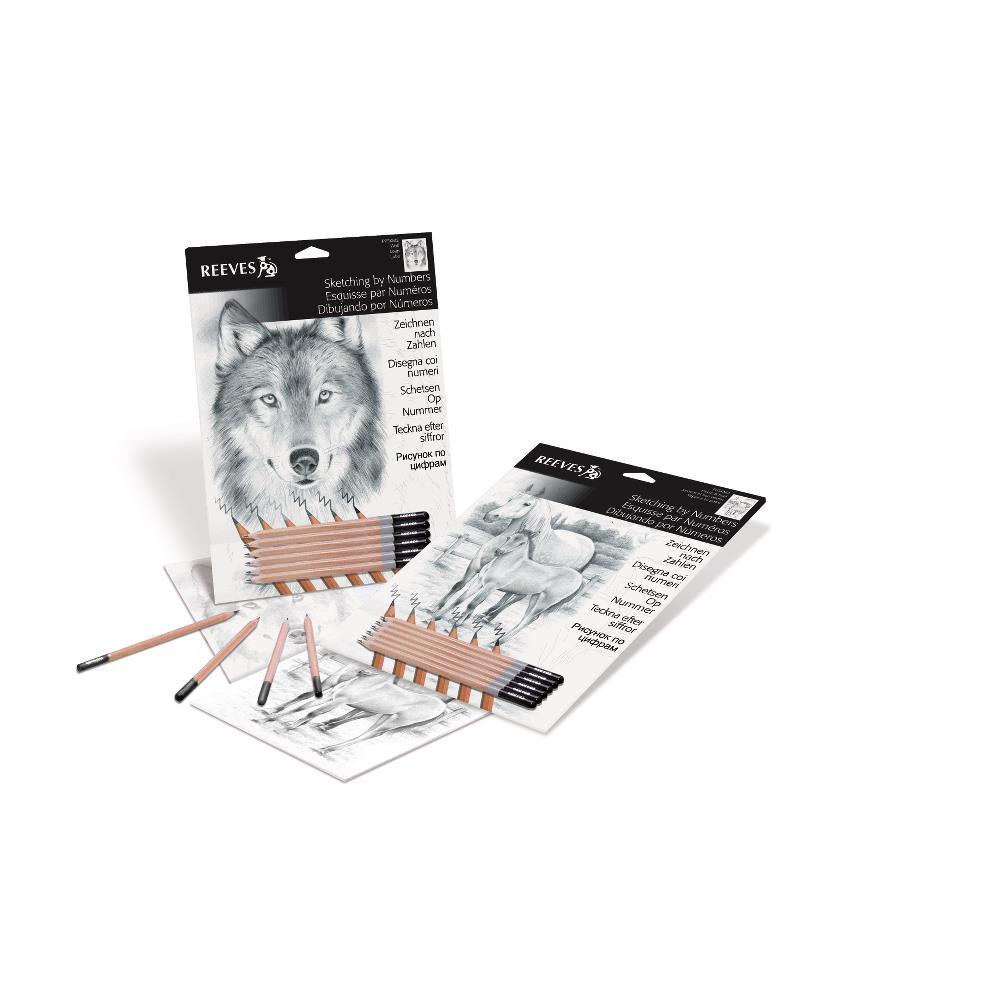 1000x1000 Reeves Sketching By Numbers - Sketch By Numbers