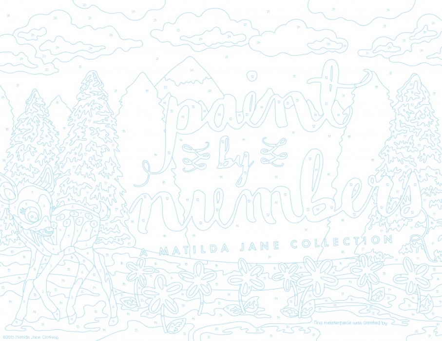 907x700 Paint By Numbers Contest! Matilda Jane Clothing Rocks - Sketch By Numbers