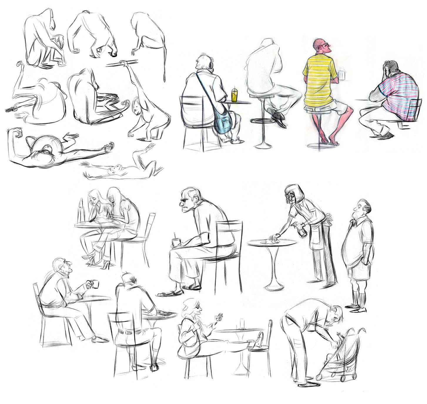 1453x1375 Zoo And Cafe Sketches By Bmaras - Sketch Cafe