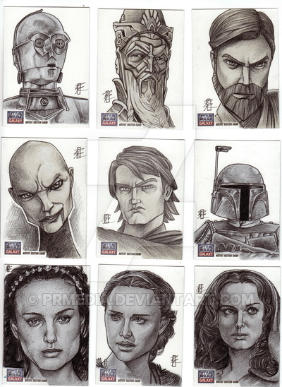 400x548 Star Wars Galaxy 7 Artist Sketch Cards - Sketch Card Artist