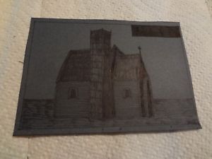 300x225 Blue House Building Sketch - Sketch Card Size