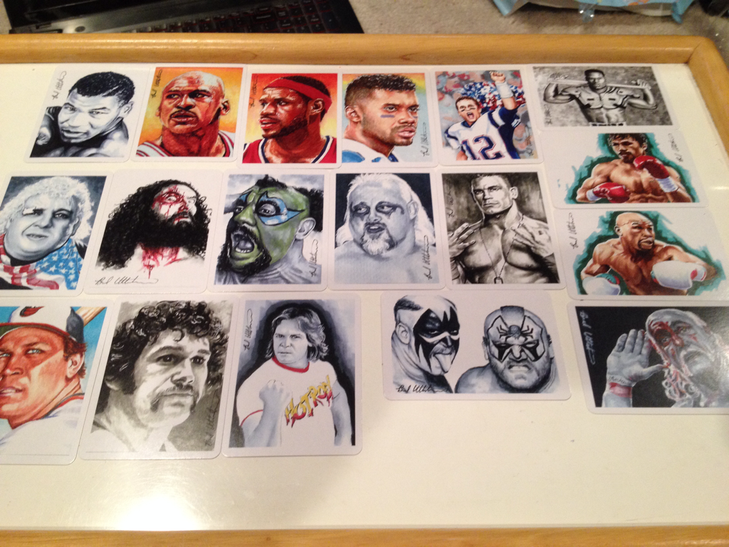 1024x768 Sketch Cards, Pastels, And Mma Artwork By Bradu - Sketch Cards
