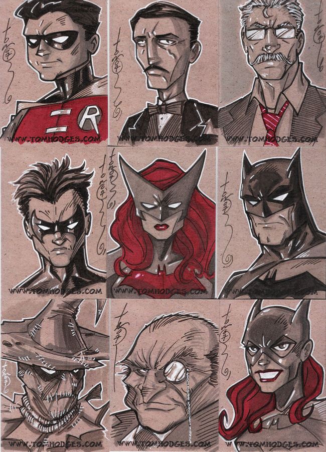 650x902 Batman Sketch Cards 01 By Hodges Art - Sketch Cards