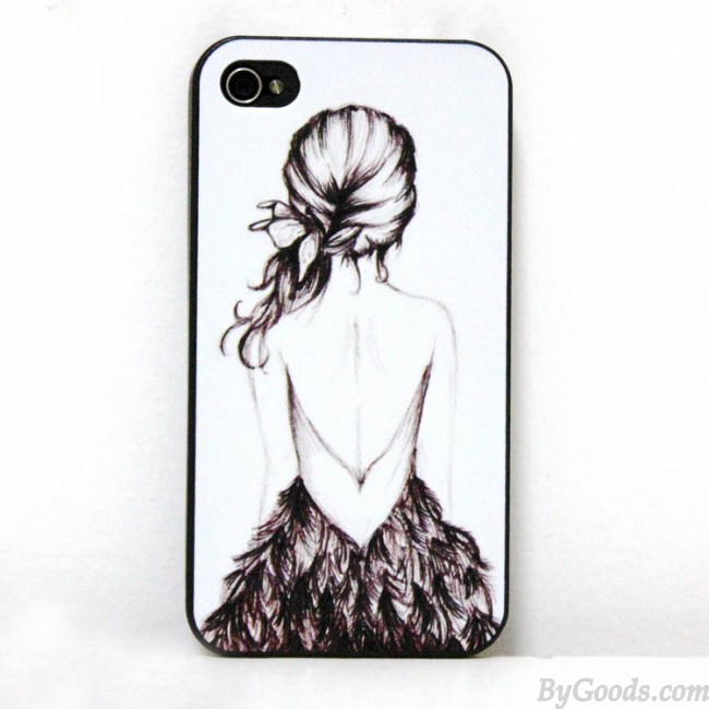 650x650 Hand Drawn Sketch Girl Print Iphone Case For Iphone 44s5 - Sketch Case
