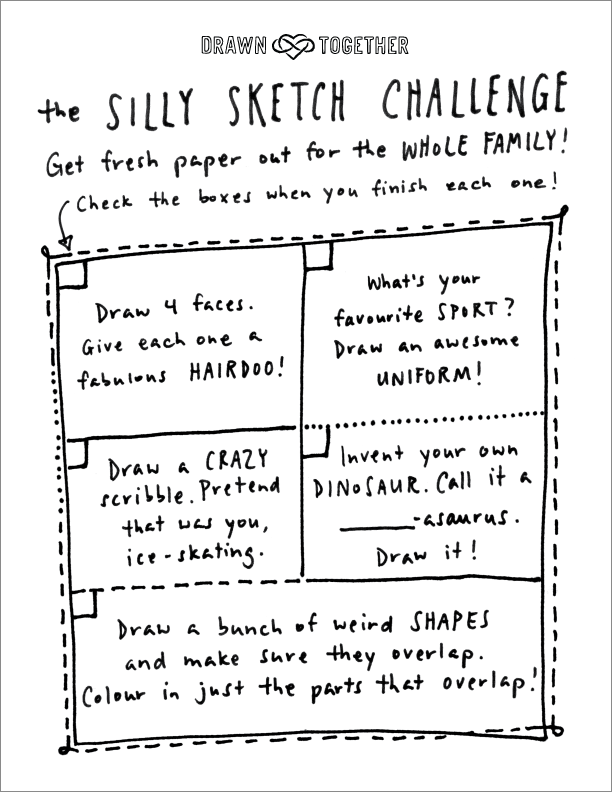 612x792 The Silly Sketch Challenge Drawn Together - Sketch Challenge