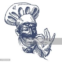 200x200 Chef On White Sketch Stock Vectors - Sketch Chef