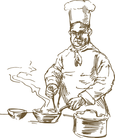 367x441 Collection Of Free Chef Drawing Sketch. Download On Ubisafe - Sketch Chef