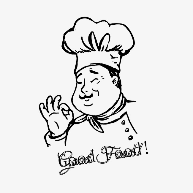 650x650 Vector Sketch Chef, Sketch, Black And White, Chef Png And Vector - Sketch Chef