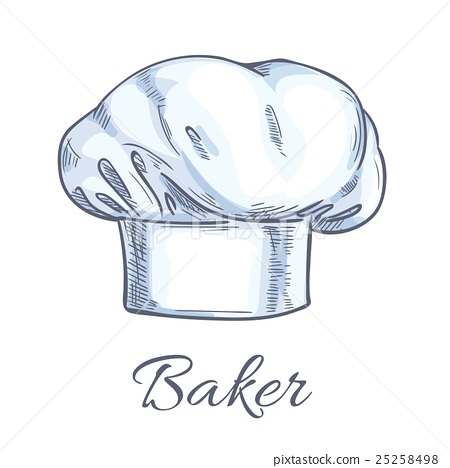 450x468 White Baker Toque Or Chef Hat Sketch - Sketch Chef