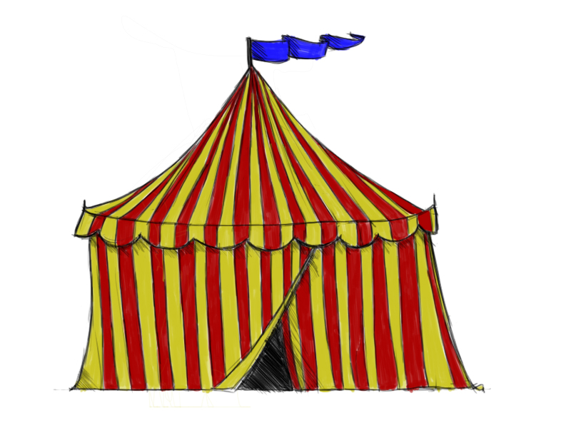 800x600 How To Draw A Circus Tent 6 Steps (With Pictures) - Sketch Circus