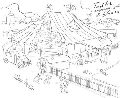 470x382 How To Draw Circus Step By Step - Sketch Circus